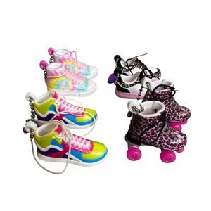 Real Littles Shoes 4 Pairs Mini Brands Shopkins Doll Shoes Skates